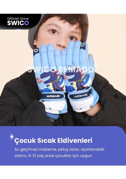 6-12 Yaş Çocuklar Için Suya Dayanıklı Kayak Elnleri - (Yurt Dışından)