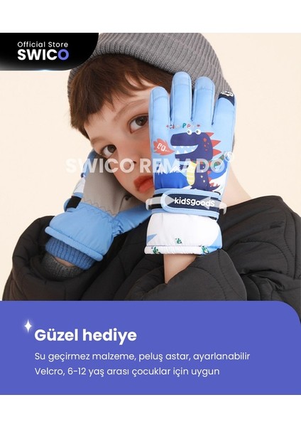 6-12 Yaş Çocuklar Için Suya Dayanıklı Kayak Elnleri - (Yurt Dışından)