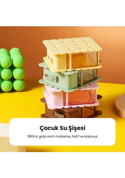 Şirin Bisküvi Modeli Çocuk Su Şişesi 380ML (Yurt Dışından)