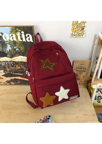 Kadın Lise Öğrencileri, Üniversite Öğrencileri Için Okul Çantaları, Yıldız Sırt Çantaları, Gündelik ve Çok Yönlü Ortaokul Öğrenci Sırt Çantaları (Yurt Dışından)