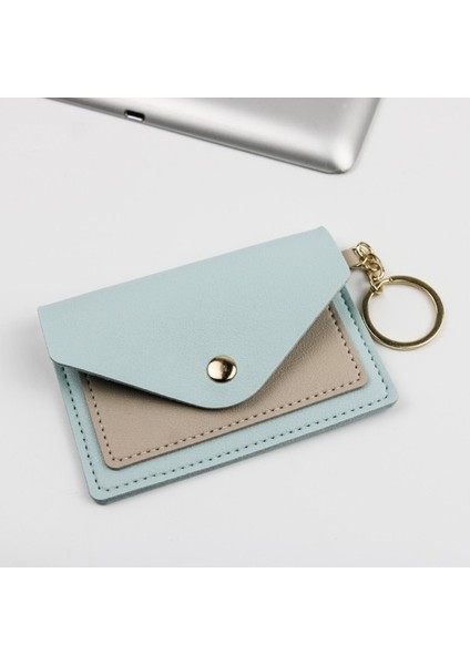 Yeni Pu Kart Tutucu Şeker Rengi Basit Bozuk Para Cüzdanı (Yurt Dışından)