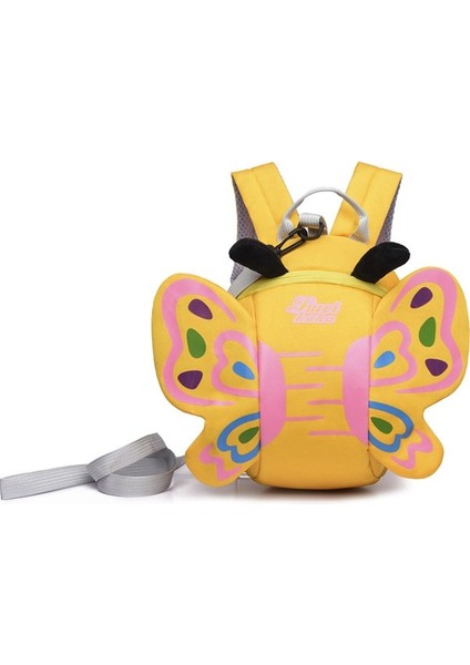 Anti-Kayıp Çocuk Okul Çantası Erkek ve Kız Karikatür Kelebek Sırt Çantası (Yurt Dışından)