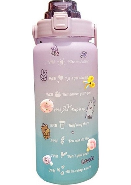 Dmxtop 2000 ml Büyük Kapasiteli Spor Su Şişesi (Yurt Dışından)
