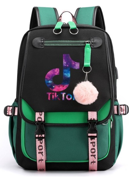 Aynı Öğrenci Bts Okul Çantası ile Yeni Aydınlık USB Şarj Sırt Çantası Vibrato (Yurt Dışından)