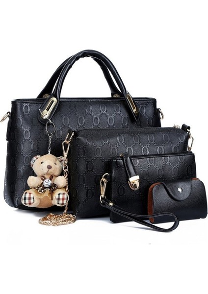 Kadın Çantası Dört Parçalı Set Anne Çantası Tek Omuz Crossbody (Yurt Dışından)