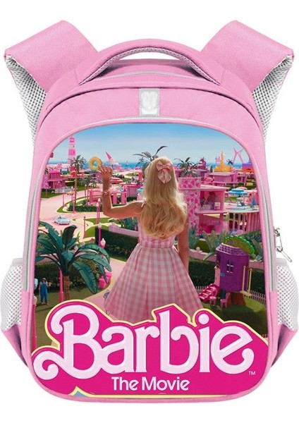 Barbie Kız Okul Çantası Barbie Polter Yansıtıcı Şerit Sırt Çantası Büyük Kapasiteli Öğrenci Sırt Çantası (Yurt Dışından)