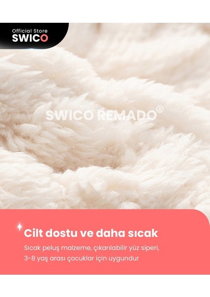 Çocuklar Için Sevimli Kış Kapşonlu Şapka Eşarp - Beyaz (Yurt Dışından) indirimleri