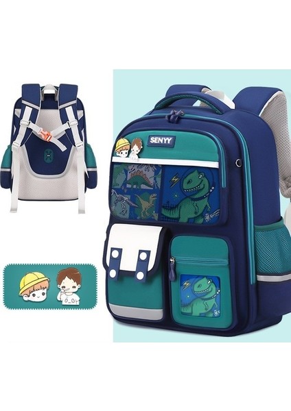 Yeni Ilkokul Öğrencisi Okul Çantası, Çocuk Omurga Koruması, Yükü Azaltan Oxford Kumaş Sırt Çantası, Büyük Kapasiteli Sandviç, Erkek Çocuklar Için Su Geçirmez, Kadın Yurt Dışında (Yurt Dışından) fiyatları