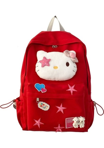 Sevimli Çocuksu Hello Kitty Kedi Sırt Çantası Öğrenci Okul Çantası (Yurt Dışından)