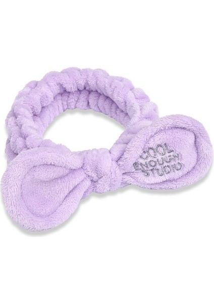 Bayanlar Için Peluş Işlemeli Harfli Kafa Bandı Sevimli Tavşan Kulakları Fiyonk Geniş Kenarlı Yüz Yıkama Kafa Bandı (Yurt Dışından)