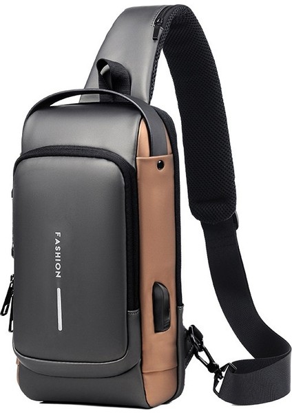 Erkek Motosiklet Şifre Göğüs Erkek Omuz Spor Bel Çok Fonksiyonlu Crossbody Çanta (Yurt Dışından)