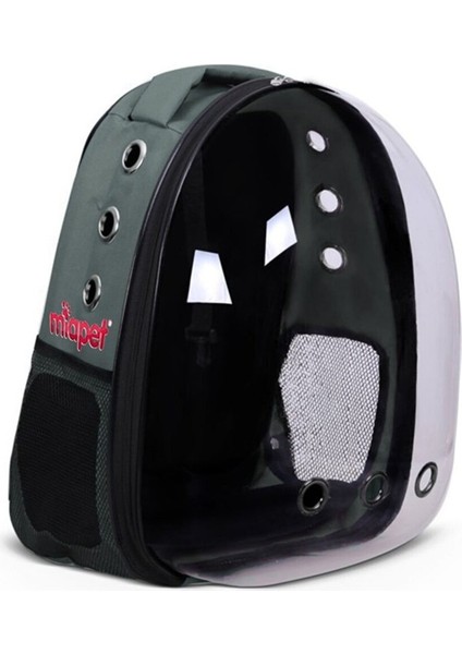 Miapet Şeffaf Astronot Kedi Köpek Taşıma Çantası 42 x 22 x 33 cm Mavi (Yurt Dışından)