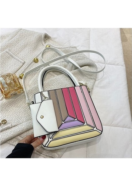 Kadınlar Için Moda Kontrast Renkli Dikiş Kontrast Renkli Tek Omuz Crossbody Çanta Moda Çanta (Yurt Dışından) fiyatları