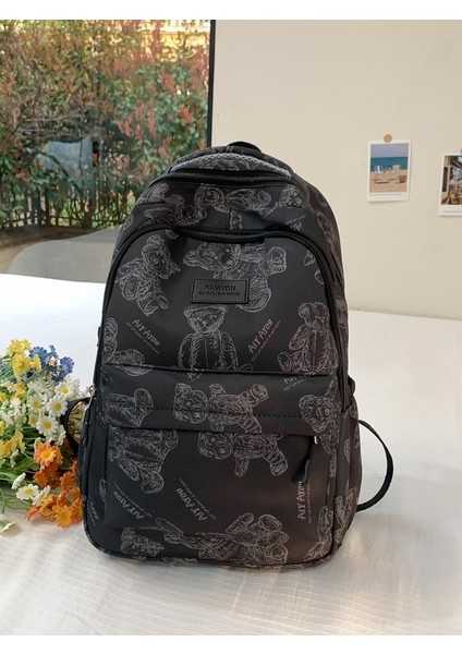 Sırt Çantası Kızlar Hafif Büyük Kapasiteli Ortaokul ve Lise Öğrencisi Okul Çantası Trendy ve Havalı Rahat Sırt Çantası (Yurt Dışından)