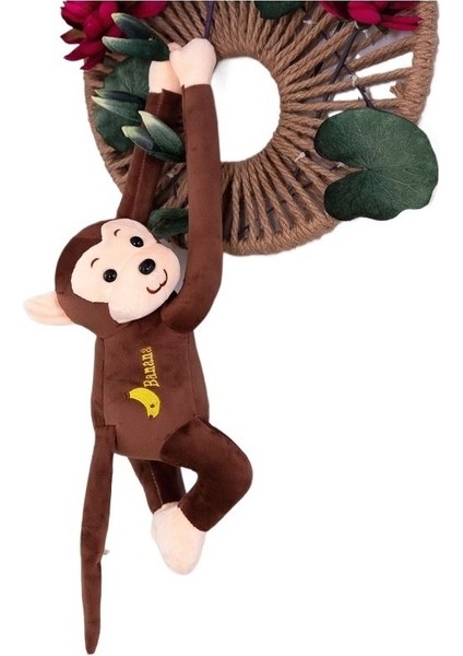 55 cm Maymun Peluş Oyuncak Uzun Kol Muz Maymun Perde Maymun Çarpışma Önleyici Bebek Bebek (Yurt Dışından)