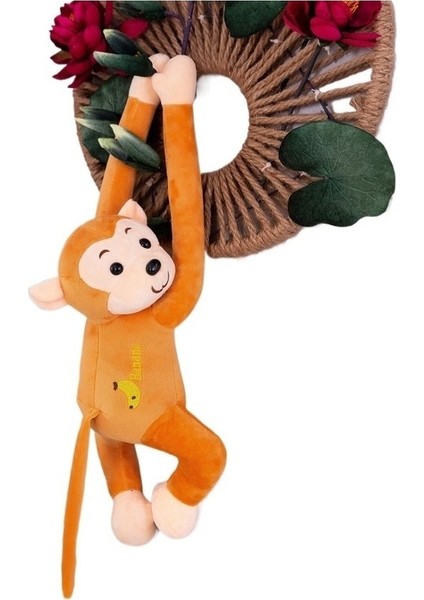 55 cm Maymun Peluş Oyuncak Uzun Kol Muz Maymun Perde Maymun Çarpışma Önleyici Bebek Bebek (Yurt Dışından)