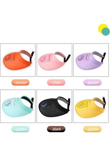 Güneş Fan Şapka Güneş Soğutma Fanı Soğutma Fan Beyzbol Şapka Açık Pembe Için (Yurt Dışından)