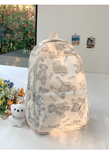 Sırt Çantası Kızlar Hafif Büyük Kapasiteli Ortaokul ve Lise Öğrencisi Okul Çantası Trendy ve Havalı Rahat Sırt Çantası (Yurt Dışından)