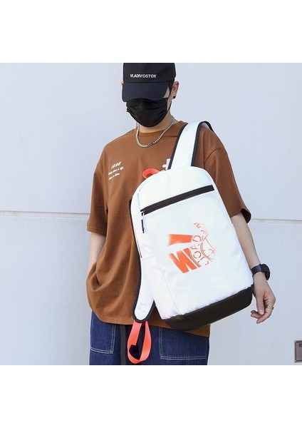 Yeni Uni Sırt Çantası Trend Açık Renk Kontrast Okul Çantası Baskılı Harfler Dağcılık Seyahati Büyük Kapasiteli Okul Sırt Çantası (Yurt Dışından) fiyatları