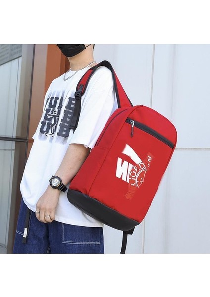 Yeni Uni Sırt Çantası Trend Açık Renk Kontrast Okul Çantası Baskılı Harfler Dağcılık Seyahati Büyük Kapasiteli Okul Sırt Çantası (Yurt Dışından) modelleri