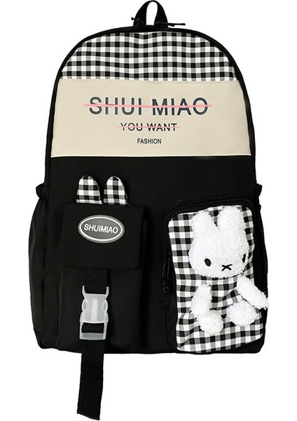 Zethus Yeni Pratik Sırt Çantası Kore Versiyonu Sevimli Karikatür Açık Seyahat Okul Çantası Taze Eğlence Büyük Kapasiteli Okul Sırt Çantası (Yurt Dışından)