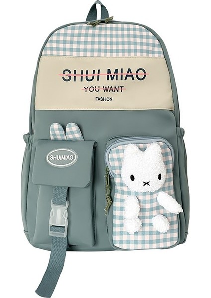 Zethus Yeni Pratik Sırt Çantası Kore Versiyonu Sevimli Karikatür Açık Seyahat Okul Çantası Taze Eğlence Büyük Kapasiteli Okul Sırt Çantası (Yurt Dışından)