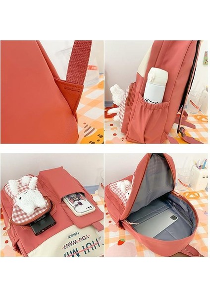 Zethus Yeni Pratik Sırt Çantası Kore Versiyonu Sevimli Karikatür Açık Seyahat Okul Çantası Taze Eğlence Büyük Kapasiteli Okul Sırt Çantası (Yurt Dışından) modelleri