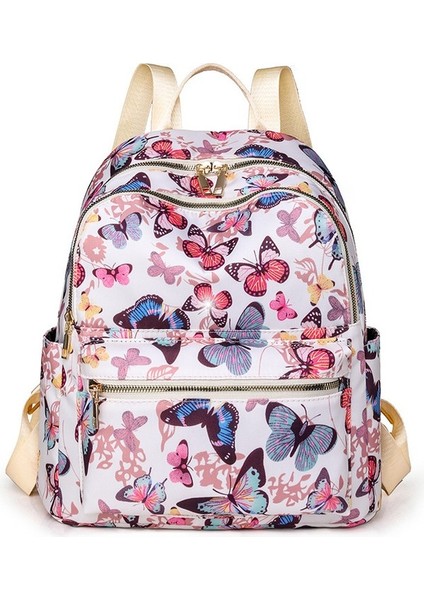 Büyük Kapasiteli Baskılı Sırt Çantası, Gündelik Kadın Sırt Çantası, Taze Kontrast Renkler, Çok Yönlü ve Modaya Uygun Seyahat Çantası (Yurt Dışından)