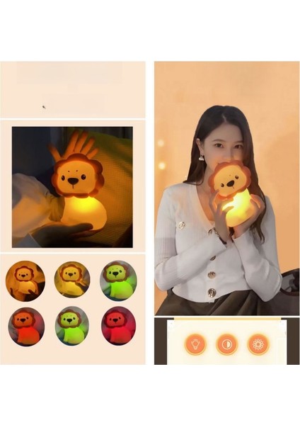 Aslan Pat Lamba Başucu Lambası Atmosfer Gece Lambası (Yurt Dışından) modelleri