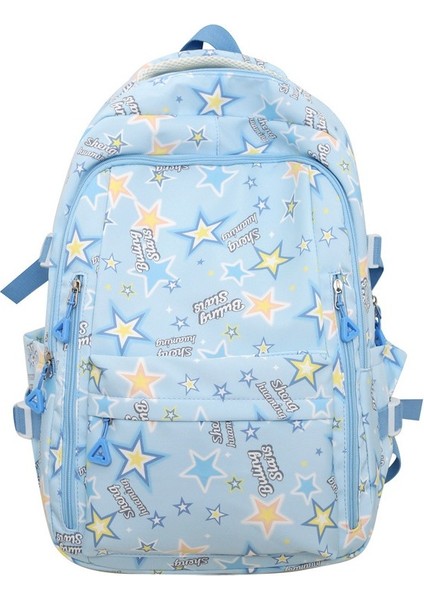 Okul Çantası Karikatür Grafiti Ortaokul ve Lise Öğrencisi Büyük Kapasiteli Sırt Çantası (Yurt Dışından)