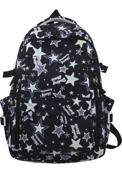 Okul Çantası Karikatür Grafiti Ortaokul ve Lise Öğrencisi Büyük Kapasiteli Sırt Çantası (Yurt Dışından) fiyatları