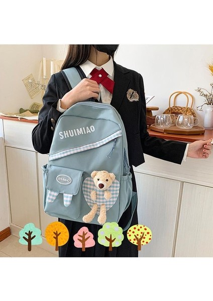 Yeni Uni Kore Versiyonu Sevimli Ayı Japon Okul Çantası Büyük Kapasiteli Pratik Sırt Çantası Kolej Rüzgar Okul Sırt Çantası (Yurt Dışından) fırsatları