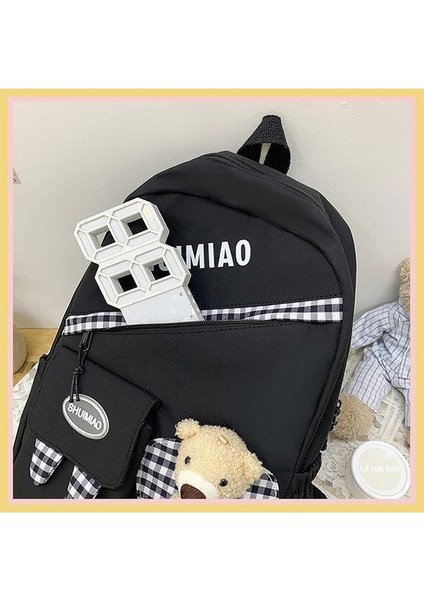 Yeni Uni Kore Versiyonu Sevimli Ayı Japon Okul Çantası Büyük Kapasiteli Pratik Sırt Çantası Kolej Rüzgar Okul Sırt Çantası (Yurt Dışından) indirimleri