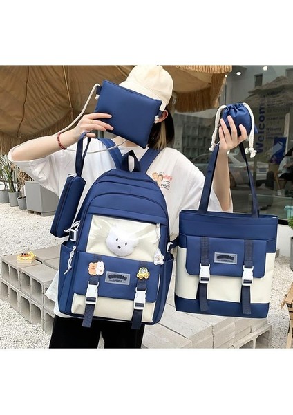 Ilkokul Öğrencilerinin Yeni Uni Kore Versiyonu Renk Trendi Beş Parçalı Okul Çantası Sevimli Tatlı Okul Sırt Çantası Vurdu (Yurt Dışından) modelleri