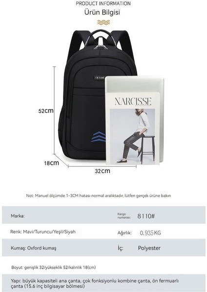 Yeni Erkek Sırt Çantası Kişilik Yakışıklı Pratik Sırt Çantası Işe Gidip Gelirken Büyük Kapasiteli Seyahat Sırt Çantası Basit Moda Spor Sırt Çantası (Yurt Dışından) fiyatları