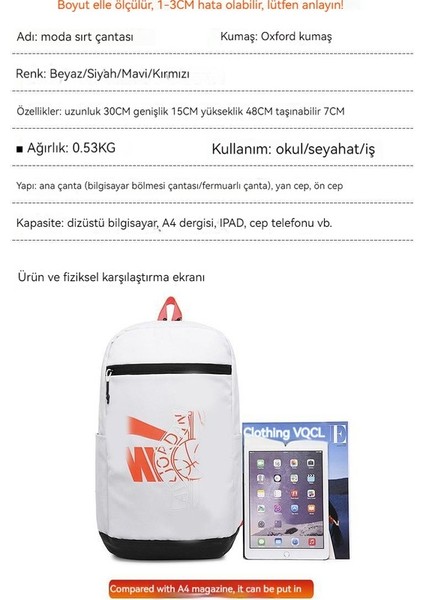 Yeni Uni Sırt Çantası Trend Açık Renk Kontrast Okul Çantası Baskılı Harfler Dağcılık Seyahati Büyük Kapasiteli Okul Sırt Çantası (Yurt Dışından) indirimleri
