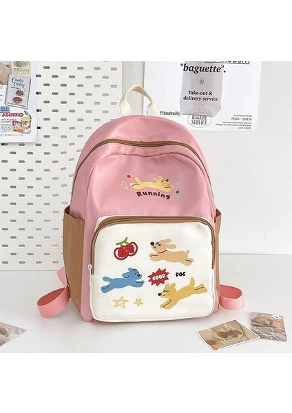 Kadınlar Için Karikatür Köpek Yavrusu Sırt Çantası, Sevimli Büyük Kapasiteli Gündelik Öğrenci Çantası, Çocuk Sırt Çantası (Yurt Dışından)