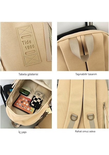 Yeni Uni Sırt Çantası Trend Ins Stili Basit Okul Çantası Büyük Kapasiteli Kişiselleştirilmiş Kampüs Havalı Stil Okul Sırt Çantası (Yurt Dışından) fırsatları