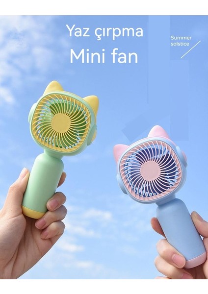 USB Mini El Fanı - Mavi (Yurt Dışından)