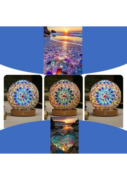 Kişiselleştirilmiş Romantik LED Üç Renkli Masa Lambası Egzotik Stil USB Gece Işığı (Yurt Dışından)