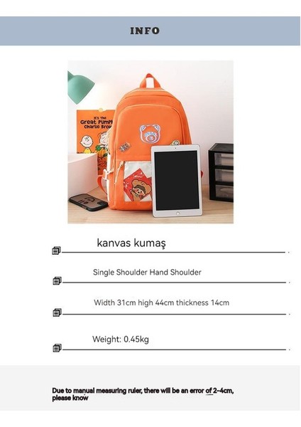 Yeni Uni Beş Parçalı Pratik Sırt Çantası Harajuku Öğrenci Düz Renk Okul Çantasının Kore Versiyonu Büyük Kapasiteli Moda Okul Sırt Çantası (Yurt Dışından) indirimleri