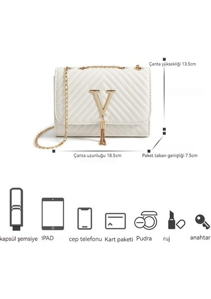 Zethus Moda Çizgili Yüksek Anlamlı Kadın Messenger Çanta Omuz Küçük Kare Çanta (Yurt Dışından) indirimleri