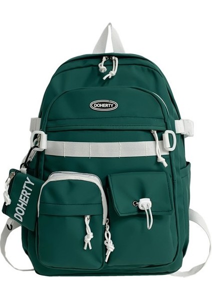 Öğrenci Okul Çantası Büyük Kapasiteli Sırt Çantası Kore Versiyonu Ortaokul Üniversite Öğrencisi Sırt Çantası (Yurt Dışından)