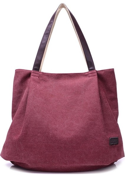 Büyük Kapasiteli Kanvas Çanta, Basit, Çok Yönlü ve Modaya Uygun Çapraz Askılı Kadın Omuz Çantası (Yurt Dışından)