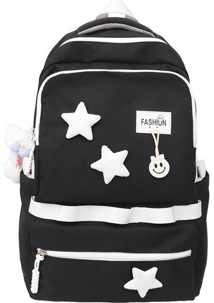 Kız Çocuk Okul Çantaları, Büyük Kapasiteli, Şık, Sevimli, Basit ve Çok Yönlü, Ortaokul Öğrencileri, Lise Öğrencileri ve Üniversite Öğrencilerinin Sırt Çantaları (Yurt Dışından)