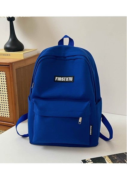 Kadın Lise Öğrencileri Için Okul Çantası Düz Renk Basit Hafif Büyük Kapasiteli Sırt Çantası Ortaokul Öğrencisi Çok Yönlü Seyahat Sırt Çantası (Yurt Dışından)