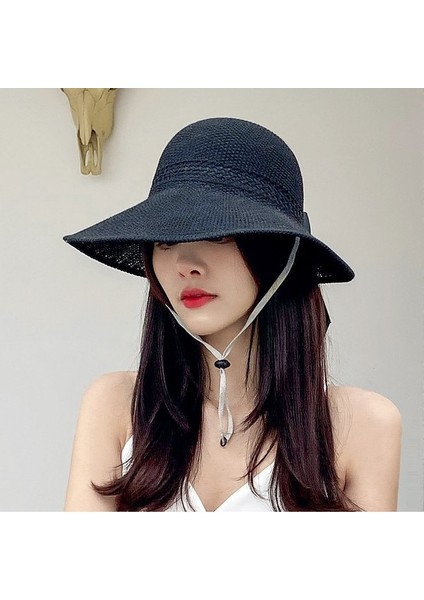 Kişiselleştirilmiş Hasır Şapka Yumuşak Hasır Geniş Kenarlı Güneş Şapkası (Yurt Dışından) indirimleri