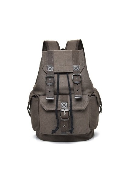 Yeni Uni Sırt Çantası Trendy Sokak Kanvas Okul Çantası Retro Rahat Seyahat Çantası Büyük Kapasiteli Trendy Serin Okul Çantası (Yurt Dışından)