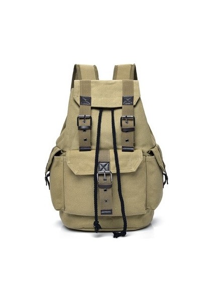 Yeni Uni Sırt Çantası Trendy Sokak Kanvas Okul Çantası Retro Rahat Seyahat Çantası Büyük Kapasiteli Trendy Serin Okul Çantası (Yurt Dışından)