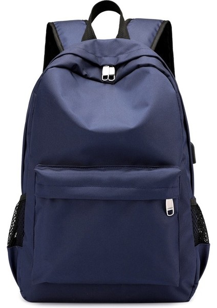 Yeni Basit Sırt Çantası Erkek Oxford Kumaş Rahat Üniversite Öğrenci Çantası USB Şarj Sırt Çantası Bilgisayar Çantası (Yurt Dışından) fiyatları